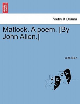 portada matlock. a poem. [by john allen.]