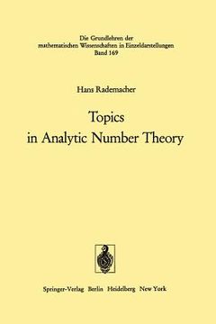 portada topics in analytic number theory (en Inglés)
