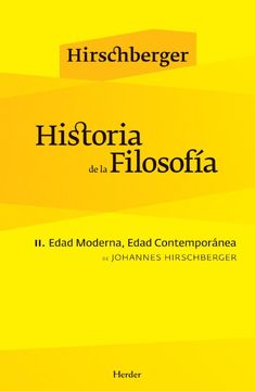 portada Historia de la Filosofía: Ii. Edad Moderna, Edad Contemporánea