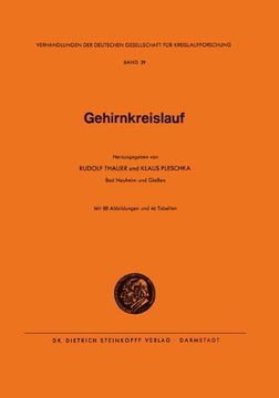 portada Gehirnkreislauf (Verhandlungen der Deutschen Gesellschaft für Herz- und Kreislaufforschung) (German Edition)