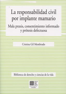 portada Responsabilidad Civil por Implante Mamario (Bibl. Derecho Ciencias Vida)