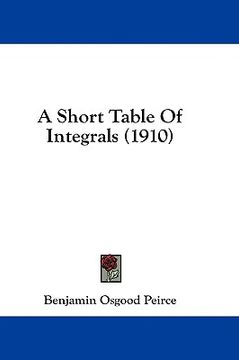 portada a short table of integrals (1910)