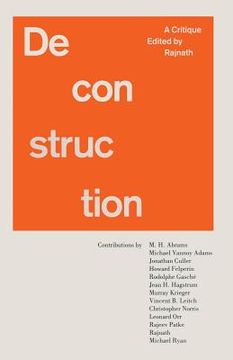 portada Deconstruction: A Critique (en Inglés)