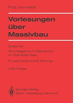 portada Vorlesungen Über Massivbau: Dritter Teil Grundlagen zum Bewehren im Stahlbetonbau (en Alemán)