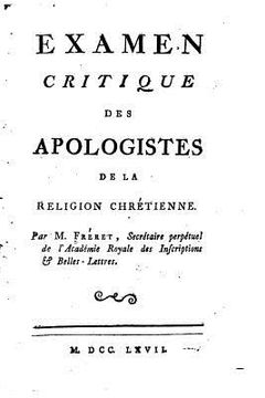 portada Examen critique des apologistes de la religion chrétienne (in French)