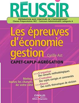 portada Réussir les Épreuves D'économie Gestion (en Francés)