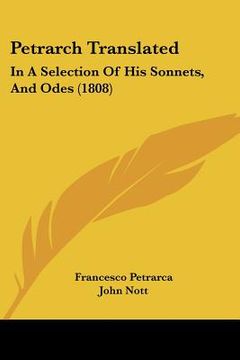 portada petrarch translated: in a selection of his sonnets, and odes (1808)