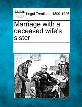 portada marriage with a deceased wife's sister (en Inglés)
