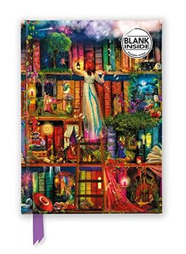 portada Aimee Stewart: Treasure Hunt Bookshelves (Foiled Blank Journal) (Flame Tree Blank Notebooks) 