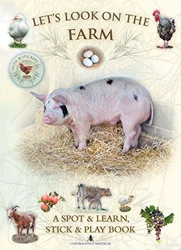 portada Let's Look on the Farm: A Spot & Learn, Stick & Play Book (en Inglés)