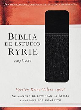 portada Biblia de estudio Ryrie ampliada: Duo-tono negor con índice (Spanish Edition)