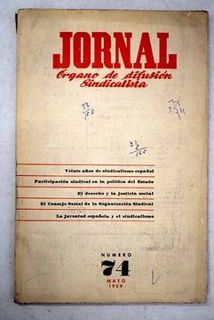 portada Jornal: órgano de difusión sindicalista, número 74