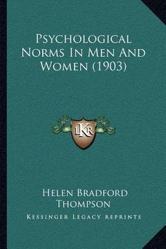 portada psychological norms in men and women (1903)