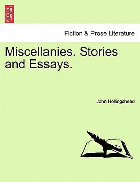 portada miscellanies. stories and essays. (en Inglés)