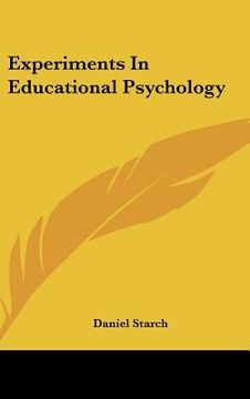 portada experiments in educational psychology (en Inglés)