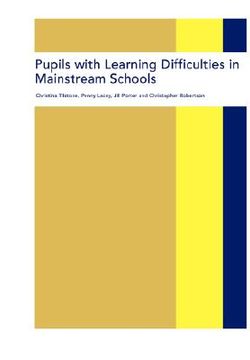 portada pupils with learning difficulties in mainstream schools (en Inglés)