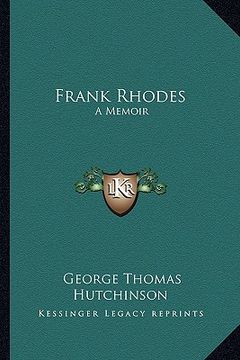 portada frank rhodes: a memoir (en Inglés)