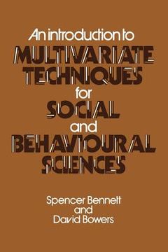 portada An Introduction to Multivariate Techniques for Social and Behavioural Sciences (en Inglés)