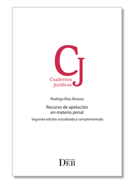 portada Recurso de apelación en materia penal. Segunda edición actualizada y complementada (in Spanish)