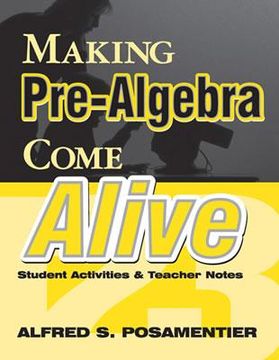 portada making pre-algebra come alive: student activities and teacher notes (in English)