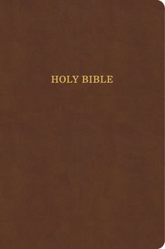 portada KJV Large Print Thinline Bible, Value Edition, Brown Leathertouch: Holy Bible (en Inglés)