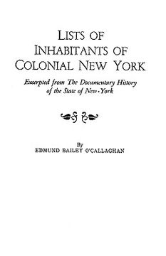 portada lists of inhabitants of colonial new york (en Inglés)