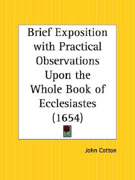 portada brief exposition with practical observations upon the whole book of ecclesiastes (en Inglés)