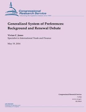 portada Generalized System of Preferences: Background and Renewal Debate (en Inglés)