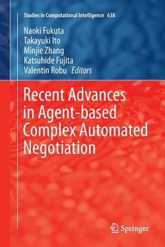 portada Recent Advances in Agent-Based Complex Automated Negotiation (en Inglés)