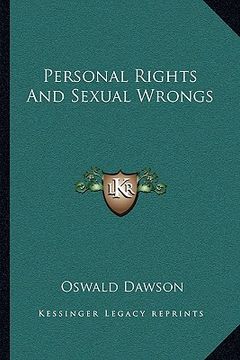 portada personal rights and sexual wrongs (en Inglés)