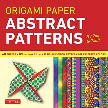 portada Origami Paper - Abstract Patterns - 8 1/4" - 48 Sheets: Tuttle Origami Paper: High-Quality Large Origami Sheets Printed With 12 Different Designs: Instructions for 6 Projects Included (in English)