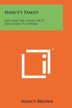 portada nancy's family: life and the living of it discussed in letters (en Inglés)