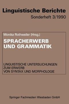 portada Spracherwerb Und Grammatik