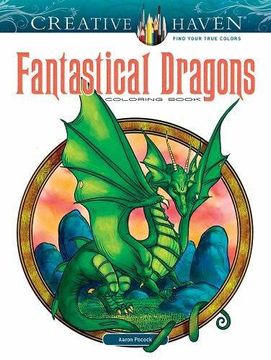 portada Creative Haven Fantastical Dragons Coloring Book (Adult Coloring) (en Inglés)