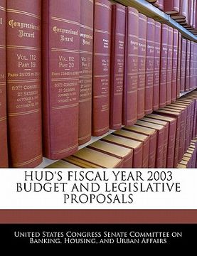 portada hud's fiscal year 2003 budget and legislative proposals (in English)