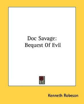portada doc savage: bequest of evil (in English)