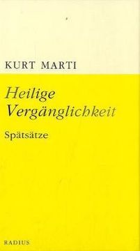 portada Heilige Vergänglichkeit: Spätsätze (in German)