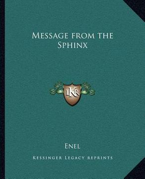 portada message from the sphinx (en Inglés)