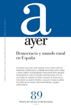 portada Revista Ayer Nº 89 (in Spanish)