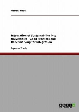 portada integration of sustainability into universities - good practices and benchmarking for integration (en Inglés)