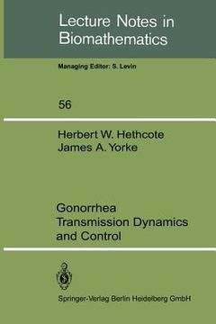 portada gonorrhea transmission dynamics and control (en Inglés)