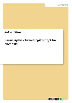 portada Businessplan / Gründungskonzept für Nachhilfe (en Alemán)