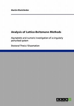 portada analysis of lattice-boltzmann methods (en Inglés)