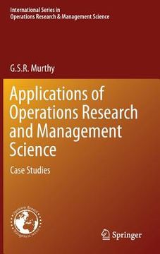 portada Applications of Operations Research and Management Science: Case Studies