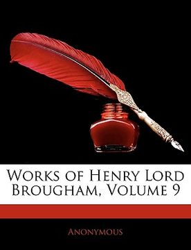 portada works of henry lord brougham, volume 9 (in English)