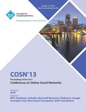 portada Cosn 13 Proceedings of the 2013 Conference on Online Social Networks (en Inglés)