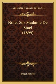 portada Notes Sur Madame De Stael (1899) (en Francés)