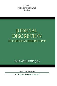 portada judicial discretion in european perspective (en Inglés)