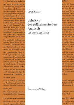 portada Lehrbuch Des Palastinensischen Arabisch: Der Dialekt Der Stadter (en Árabe)