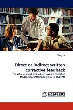 portada direct or indirect written corrective feedback (en Inglés)